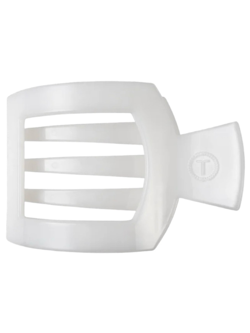 Teleties Coconut White Large Flat Square Hair Clip